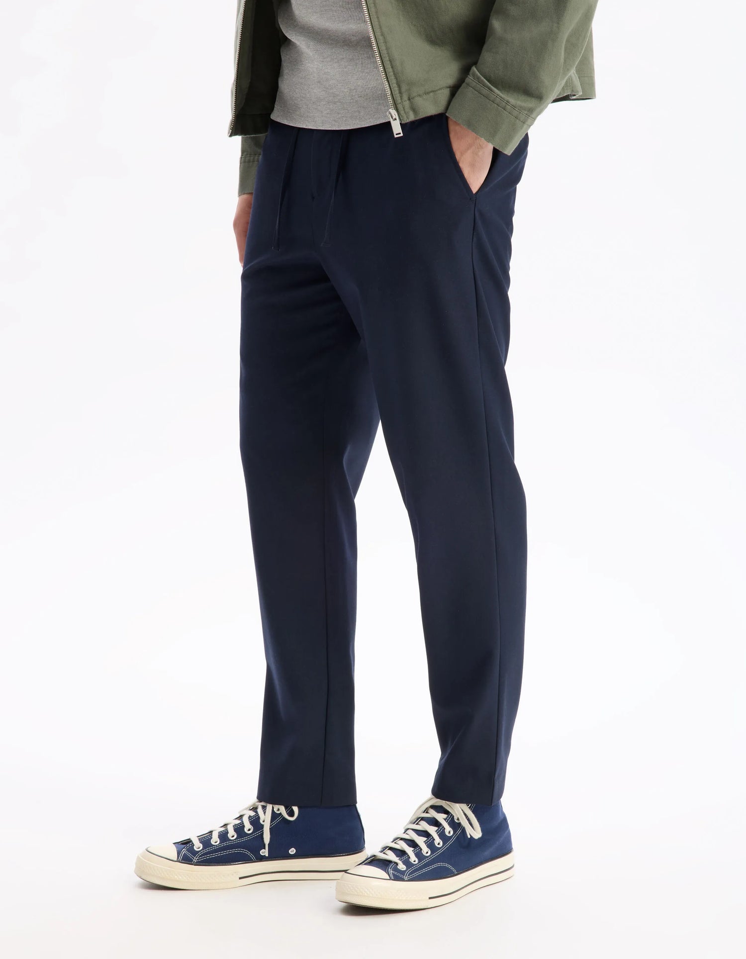 Celio_Marine_24H Slim Stretch 7/8 Pants_COSMART_MARINE_04