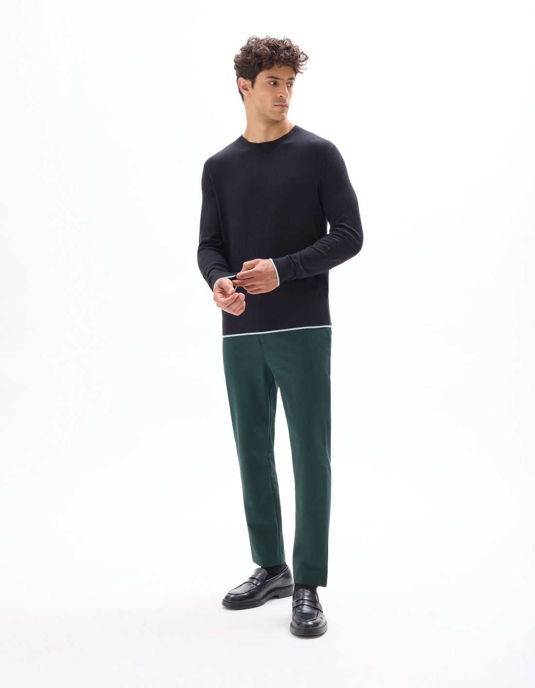 Celio_Vert Fonce_24H Slim Stretch 7/8 Pants_COSMART_VERT FONCE_01