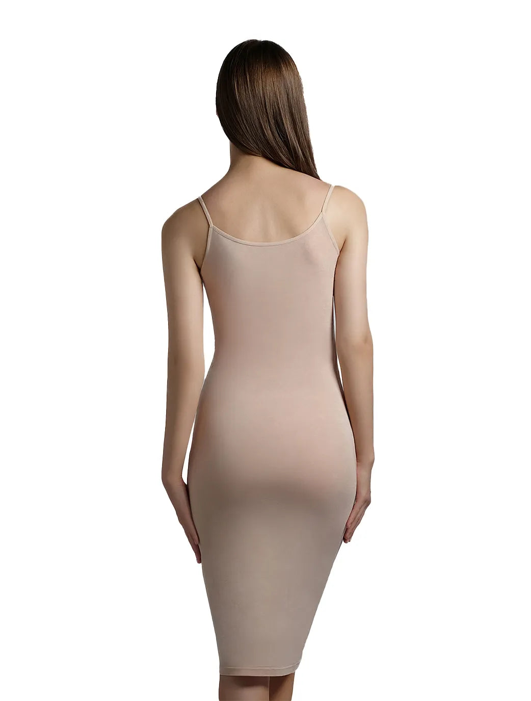 Marie France Beige Women Timaisa Seamless Form-Fitting Midi Dress SKU: COTIMAISA_Beige Image 02