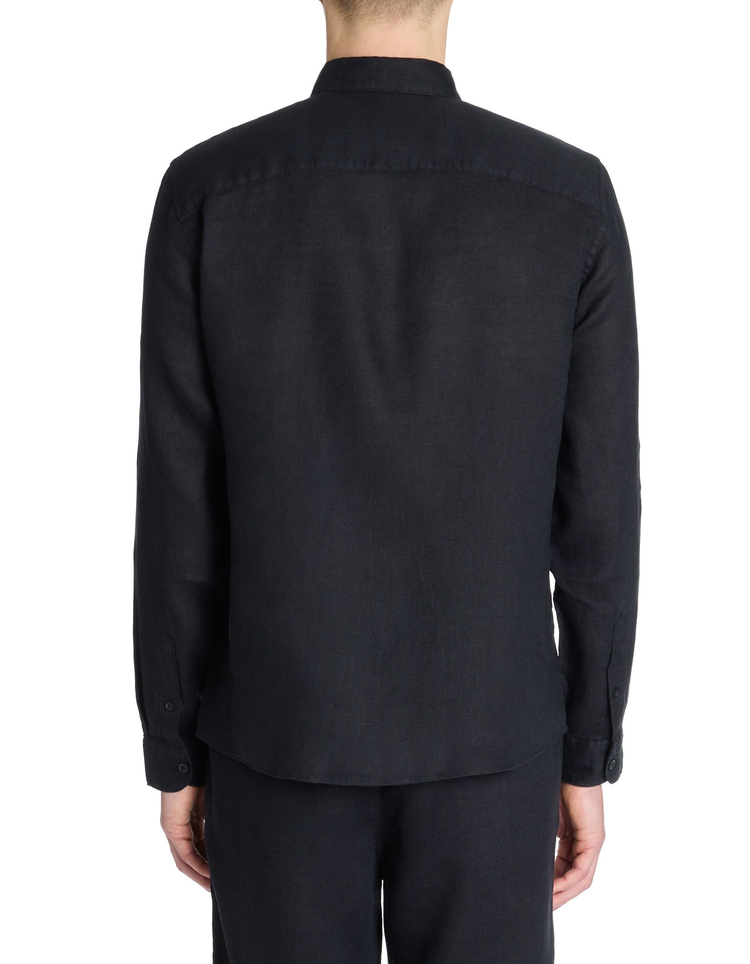 Celio_Black Regular Shirt 100% Linen_DAFLIX_BLACK_03