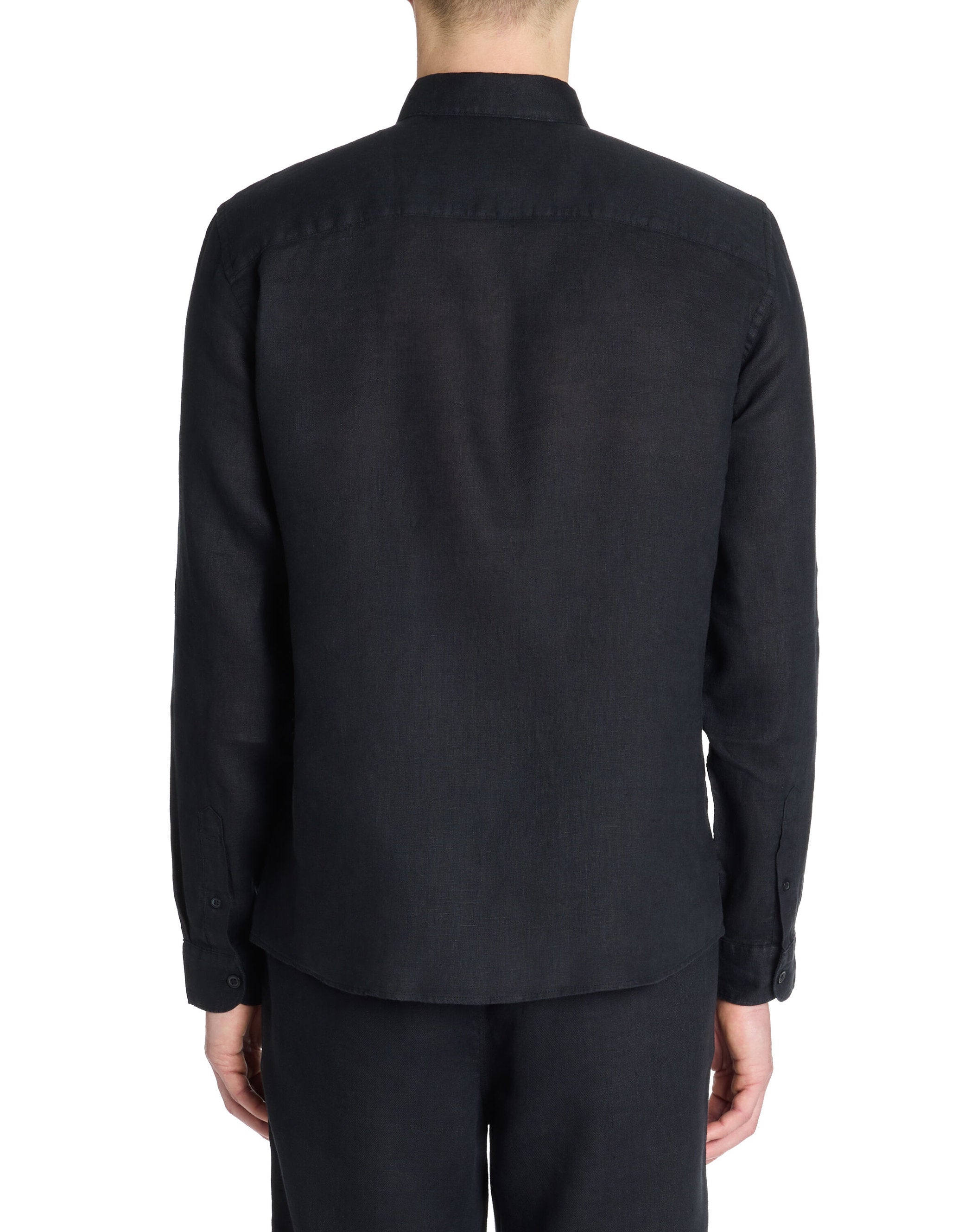 Celio_Black Regular Shirt 100% Linen_DAFLIX_BLACK_03