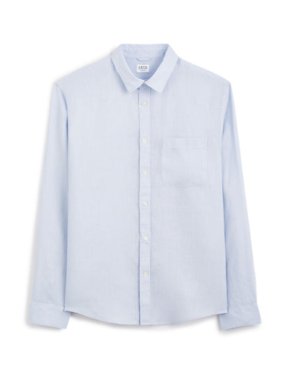 Regular Linen Shirt - Sky Blue_01