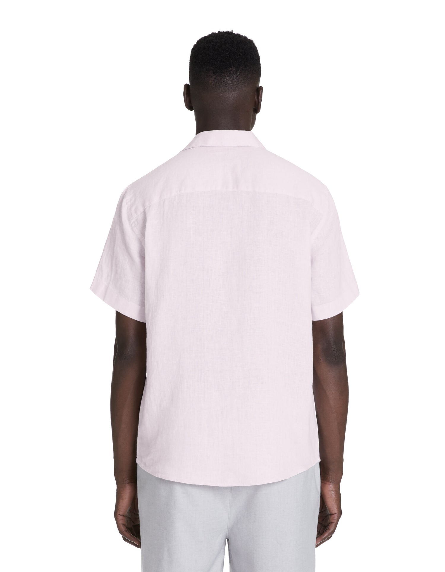 Regular 100% Linen Shirt - Pink_04