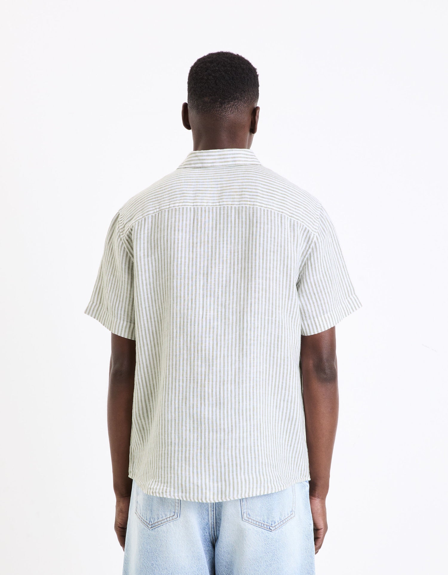 Regular 100% Linen Shirt - Sage_04