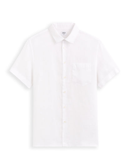 Regular 100% Linen Shirt - White_01