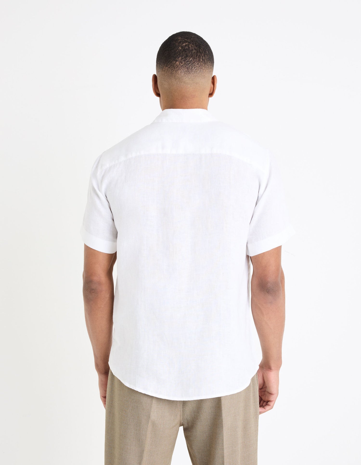 Regular 100% Linen Shirt - White_04