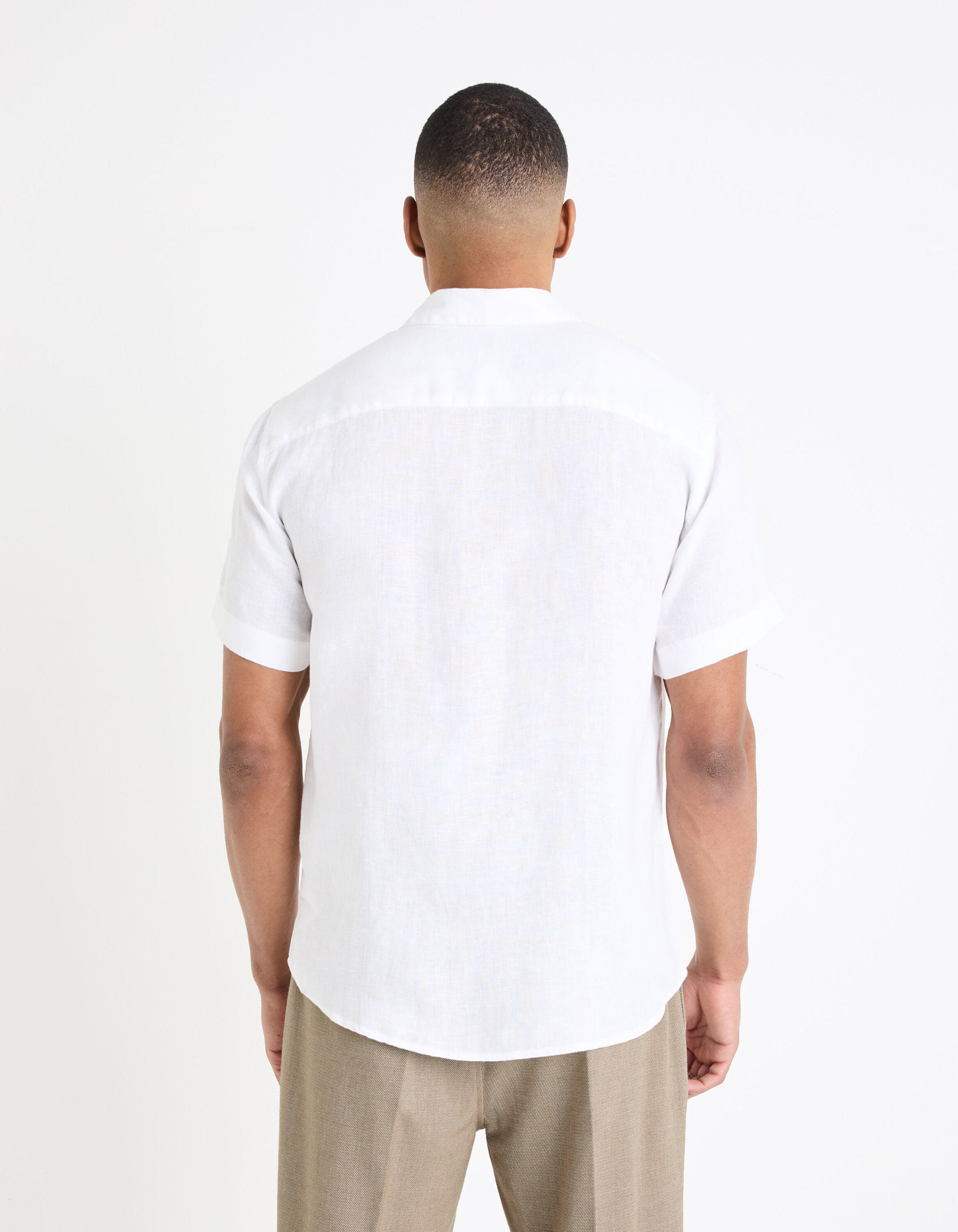 Regular 100% Linen Shirt - White_04