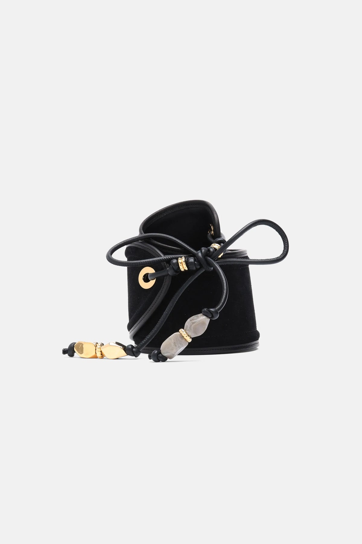 Luisa Spagnoli Nero/Oro/Venato Naturale Women Darsena - Leather Bustier Belt SKU: DARSENA_0101 0002 1115 Image 03