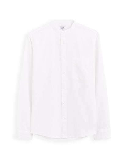 Celio_Light Blue Regular Mao Collar Shirt in Oxford Cotton_DAXFORDMAO_WHITE_04