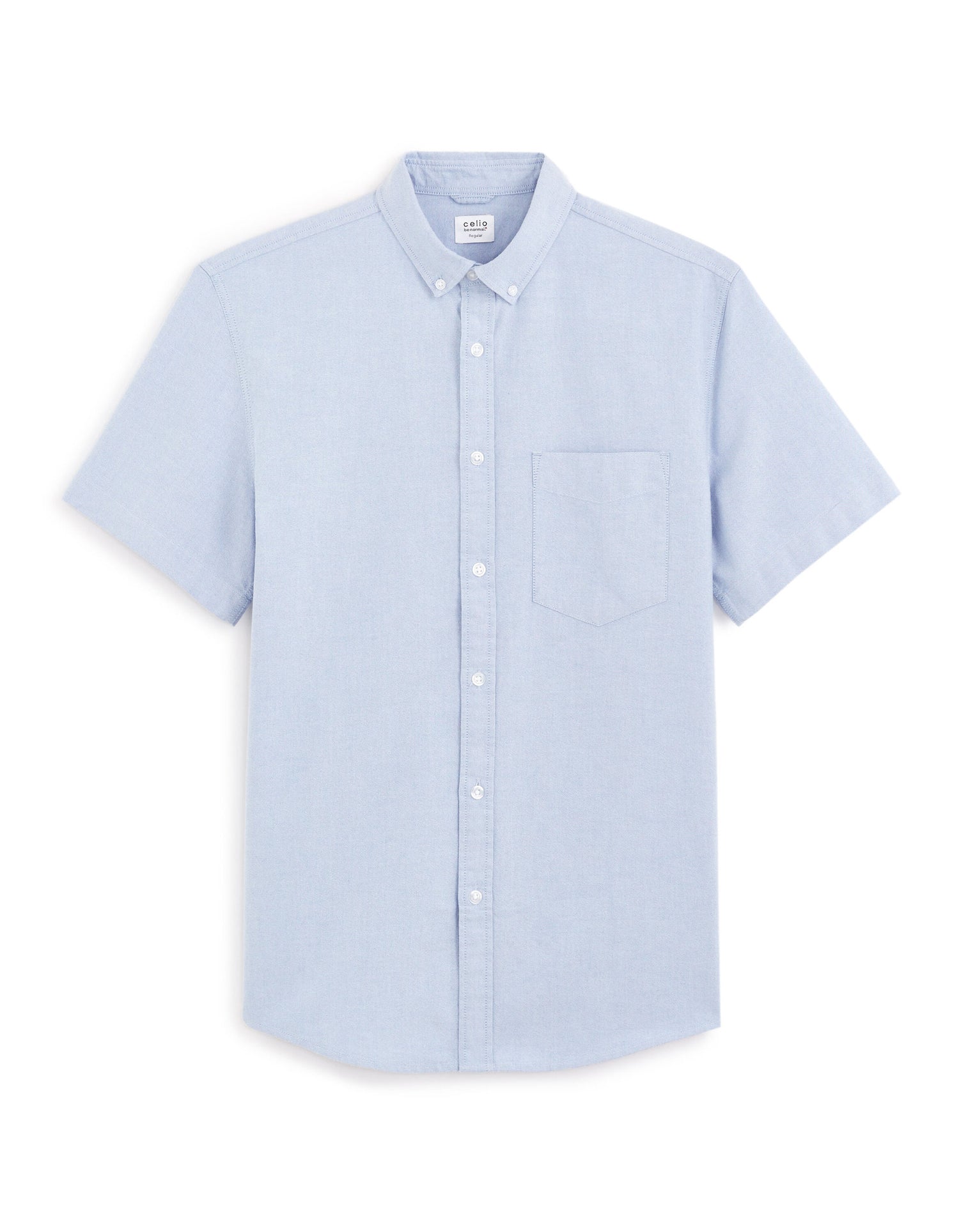 Regular Cotton Shirt - Blue_01