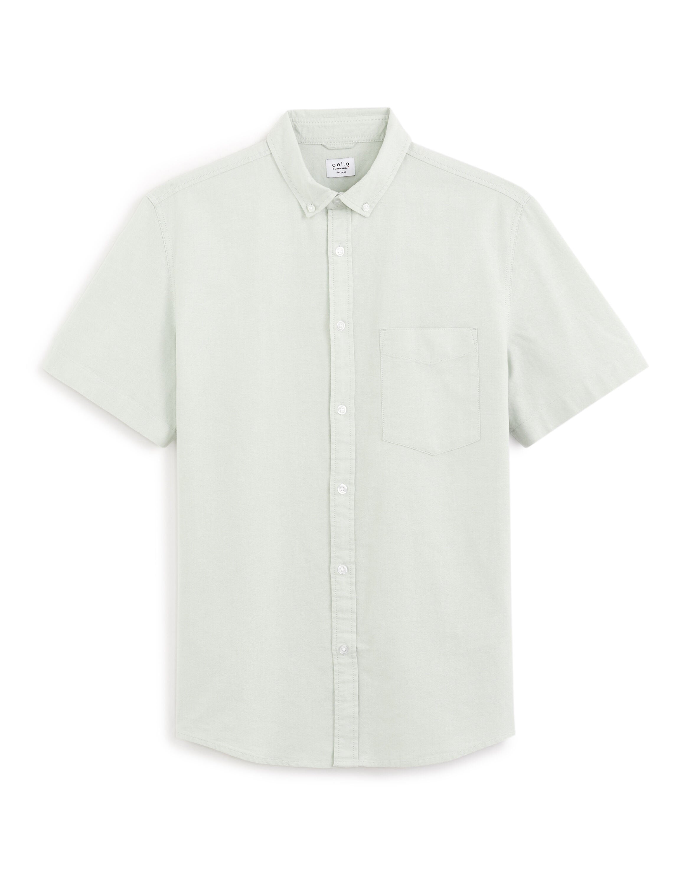 Regular Cotton Shirt - Light Green_01