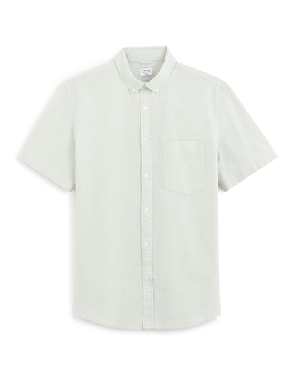 Regular Cotton Shirt - Light Green_01