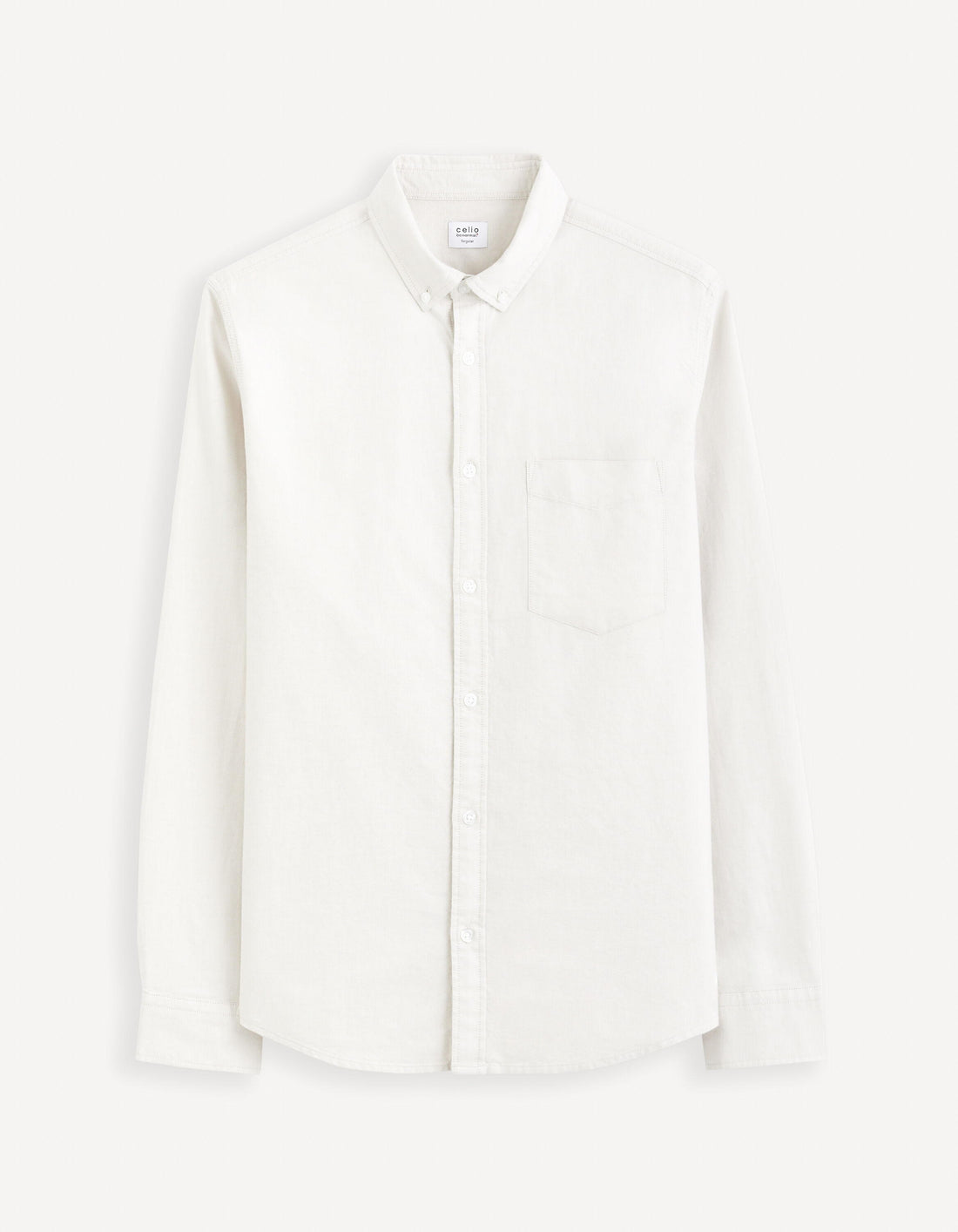 Regular Shirt 100% Cotton Oxford_DAXFORD_BEIGE 07_02