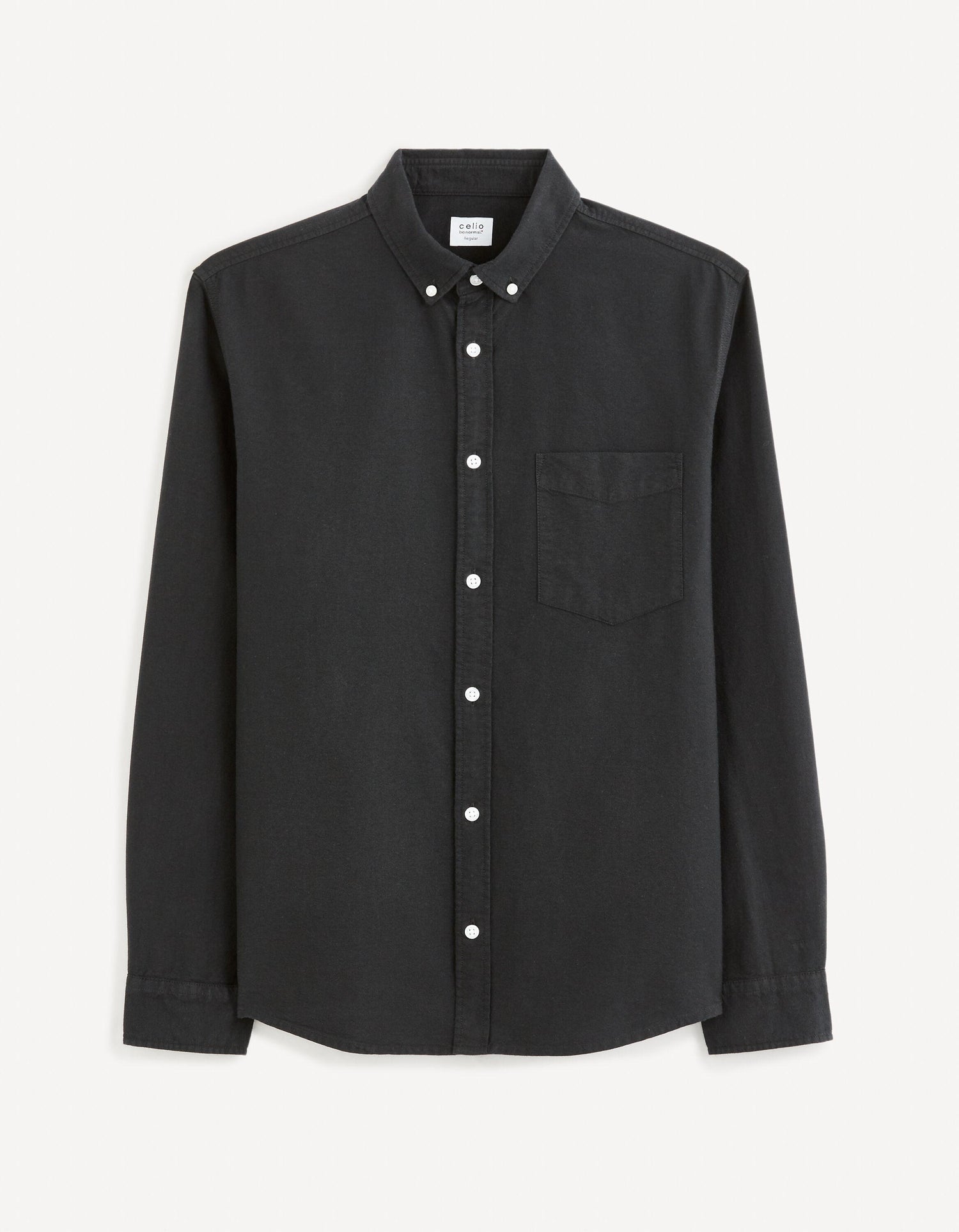 Regular Shirt 100% Cotton Oxford_DAXFORD_BLACK_02