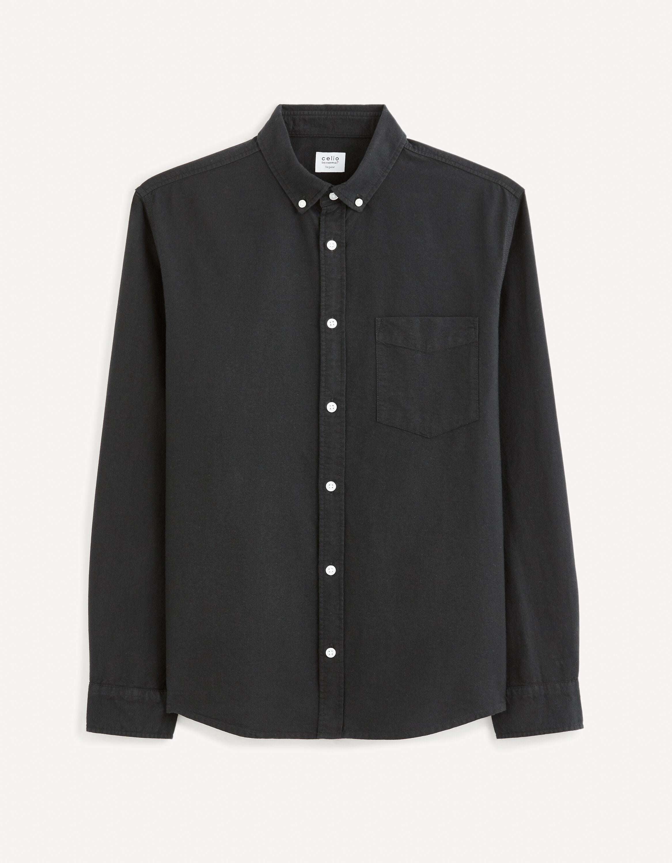 Regular Shirt 100% Cotton Oxford_DAXFORD_BLACK_02