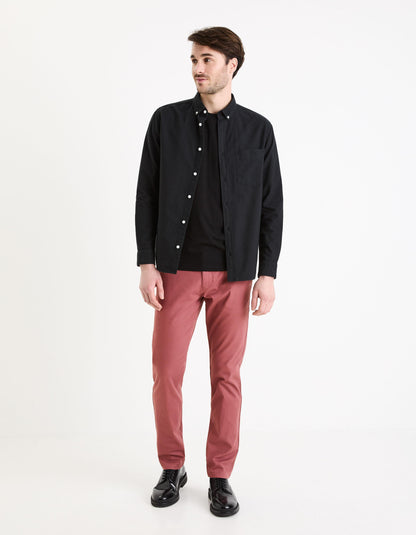 Regular Shirt 100% Cotton Oxford_DAXFORD_BLACK_03