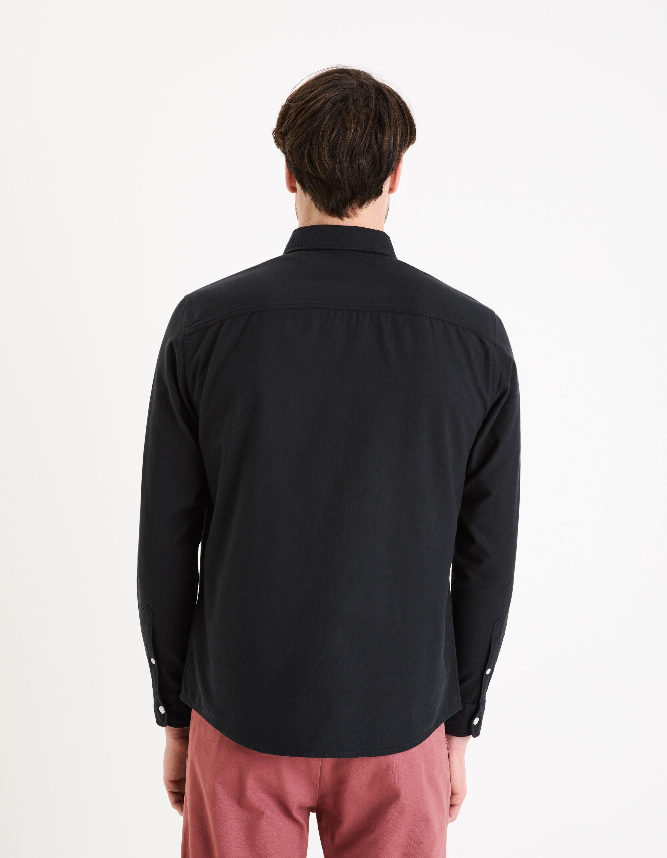 Regular Shirt 100% Cotton Oxford_DAXFORD_BLACK_04
