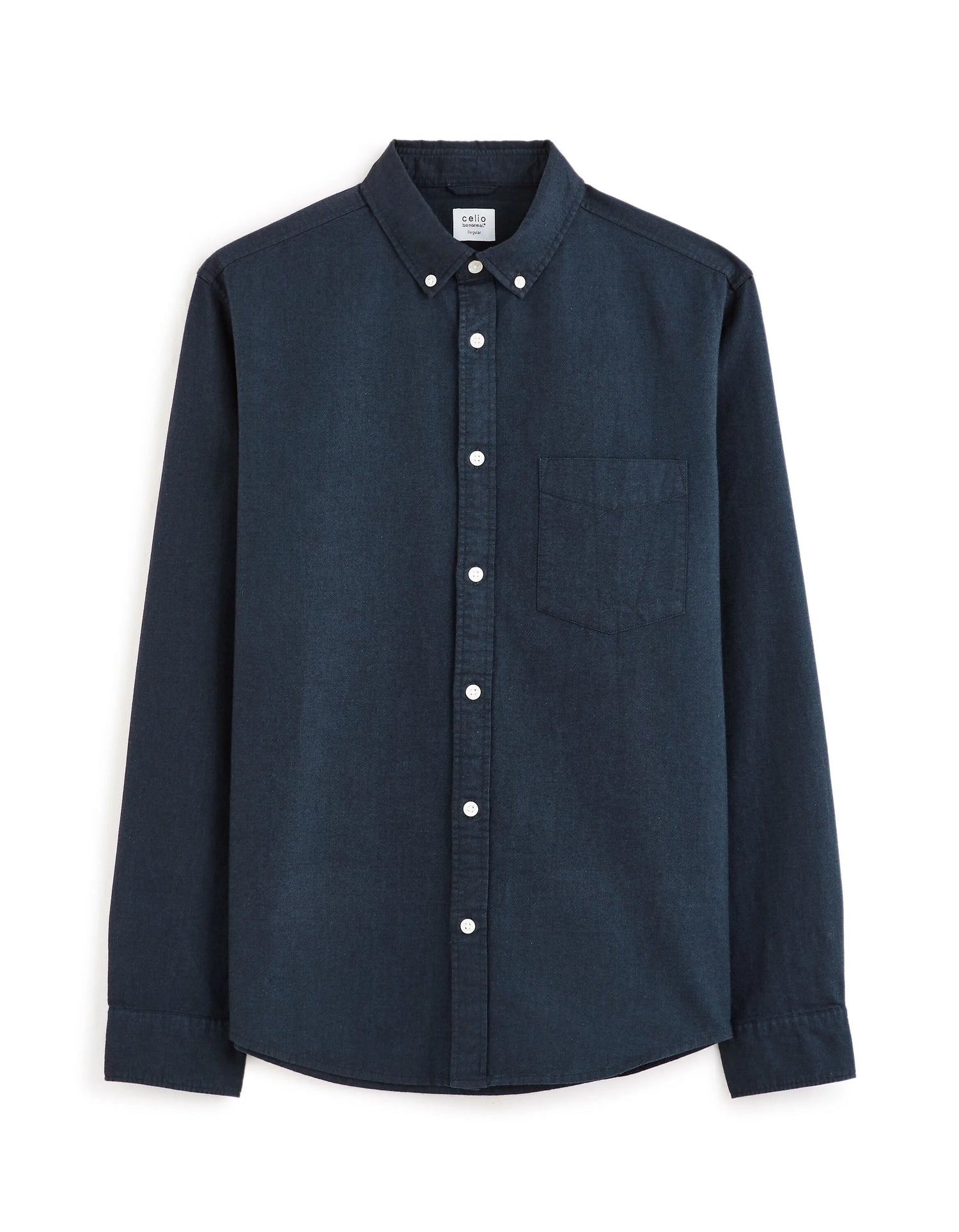 Celio_Dark Navy_Regular 100% Cotton Oxford Shirt_DAXFORD_DARK NAVY_05