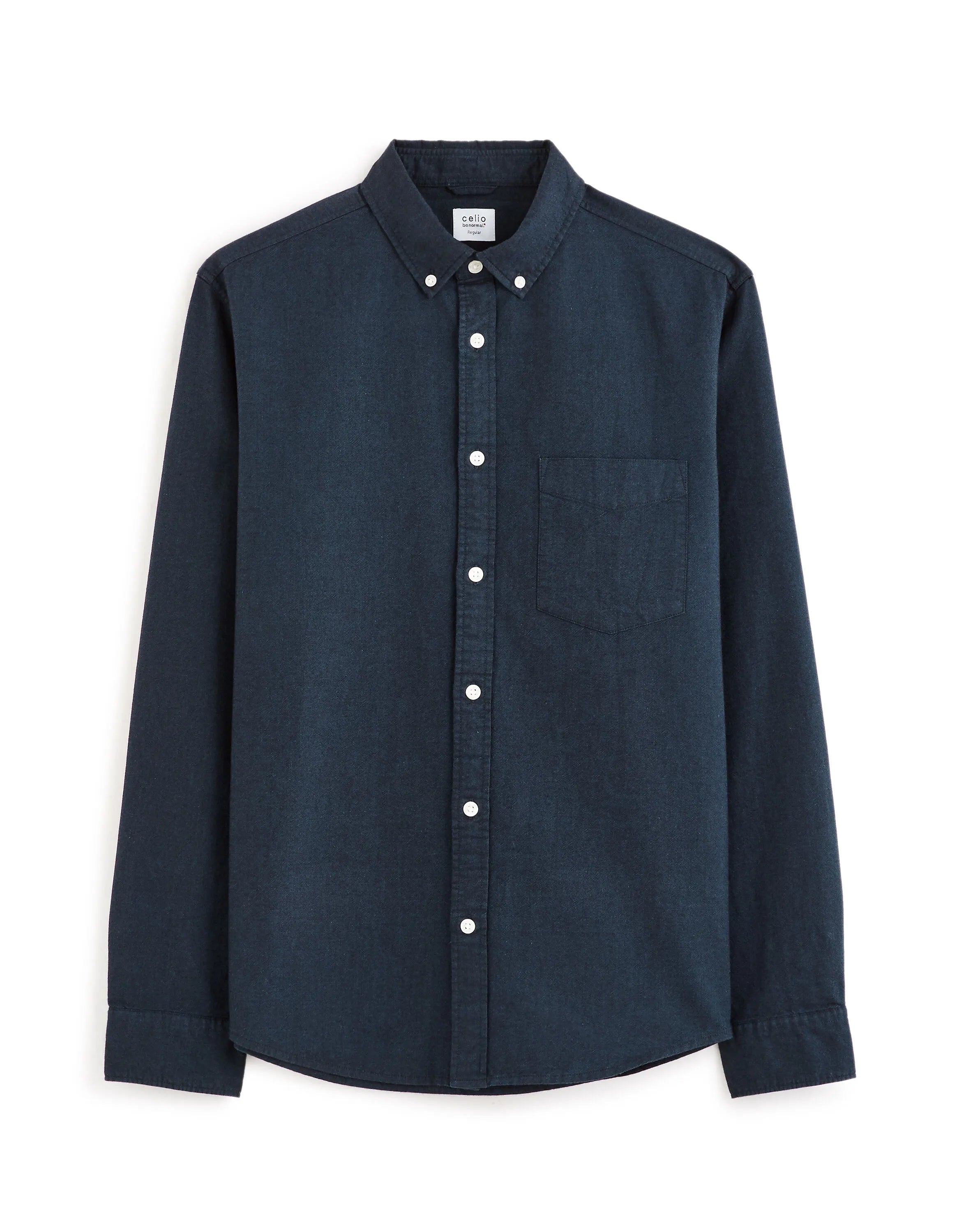 Celio_Dark Navy_Regular 100% Cotton Oxford Shirt_DAXFORD_DARK NAVY_05