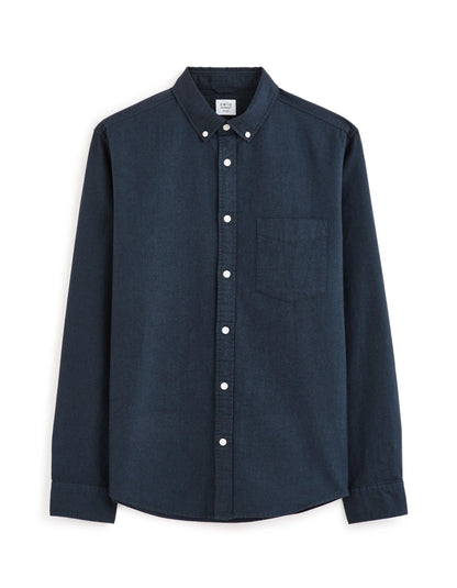 Celio_Dark Navy_Regular 100% Cotton Oxford Shirt_DAXFORD_DARK NAVY_05