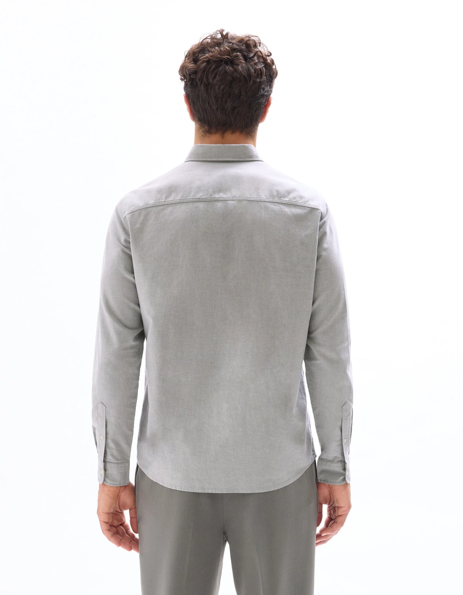 Celio_Gris Fonce_Regular Fit 100% Cotton Oxford Shirt_DAXFORD_GRIS FONCE_03