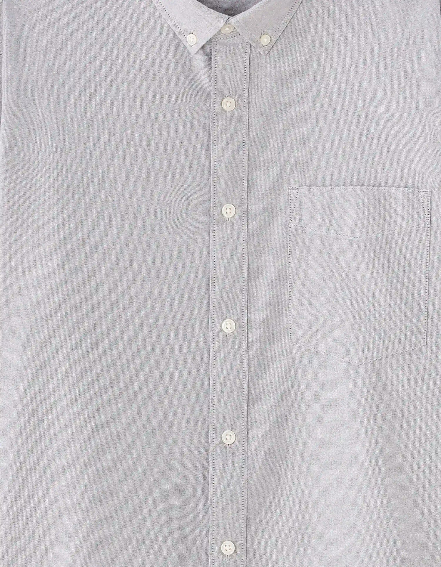 Celio_Gris Fonce_Regular Fit 100% Cotton Oxford Shirt_DAXFORD_GRIS FONCE_05