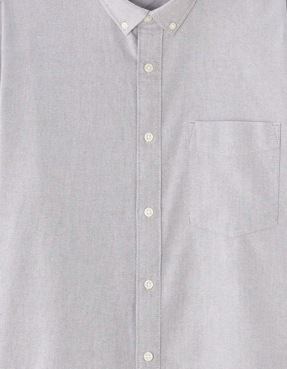 Celio_Gris Fonce_Regular Fit 100% Cotton Oxford Shirt_DAXFORD_GRIS FONCE_05