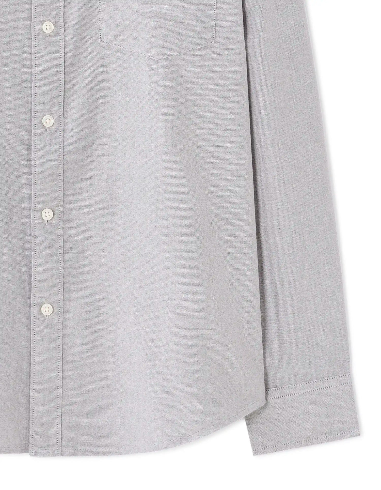 Celio_Gris Fonce_Regular Fit 100% Cotton Oxford Shirt_DAXFORD_GRIS FONCE_06