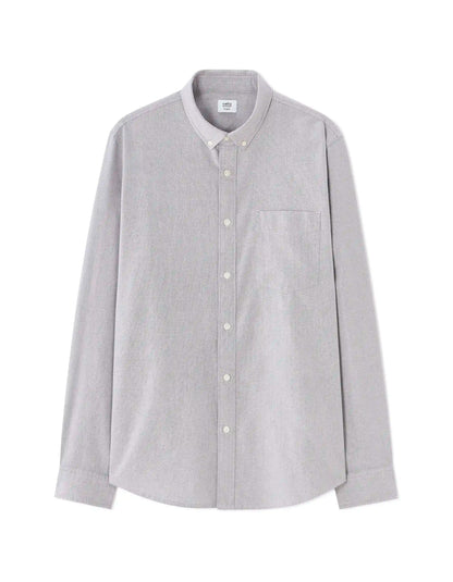 Celio_Gris Fonce_Regular Fit 100% Cotton Oxford Shirt_DAXFORD_GRIS FONCE_07