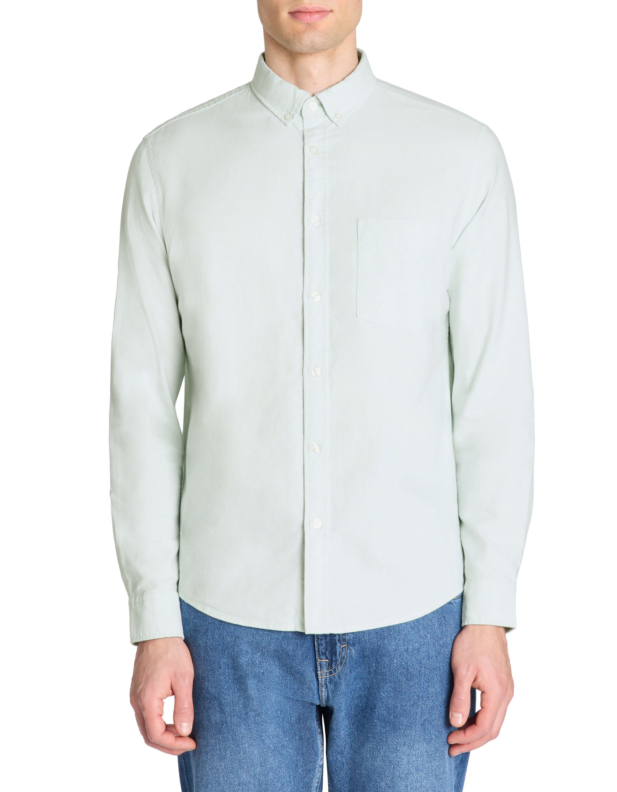 Celio_Menthe Chemise Regular 100% Coton Oxford_DAXFORD_MINT_01