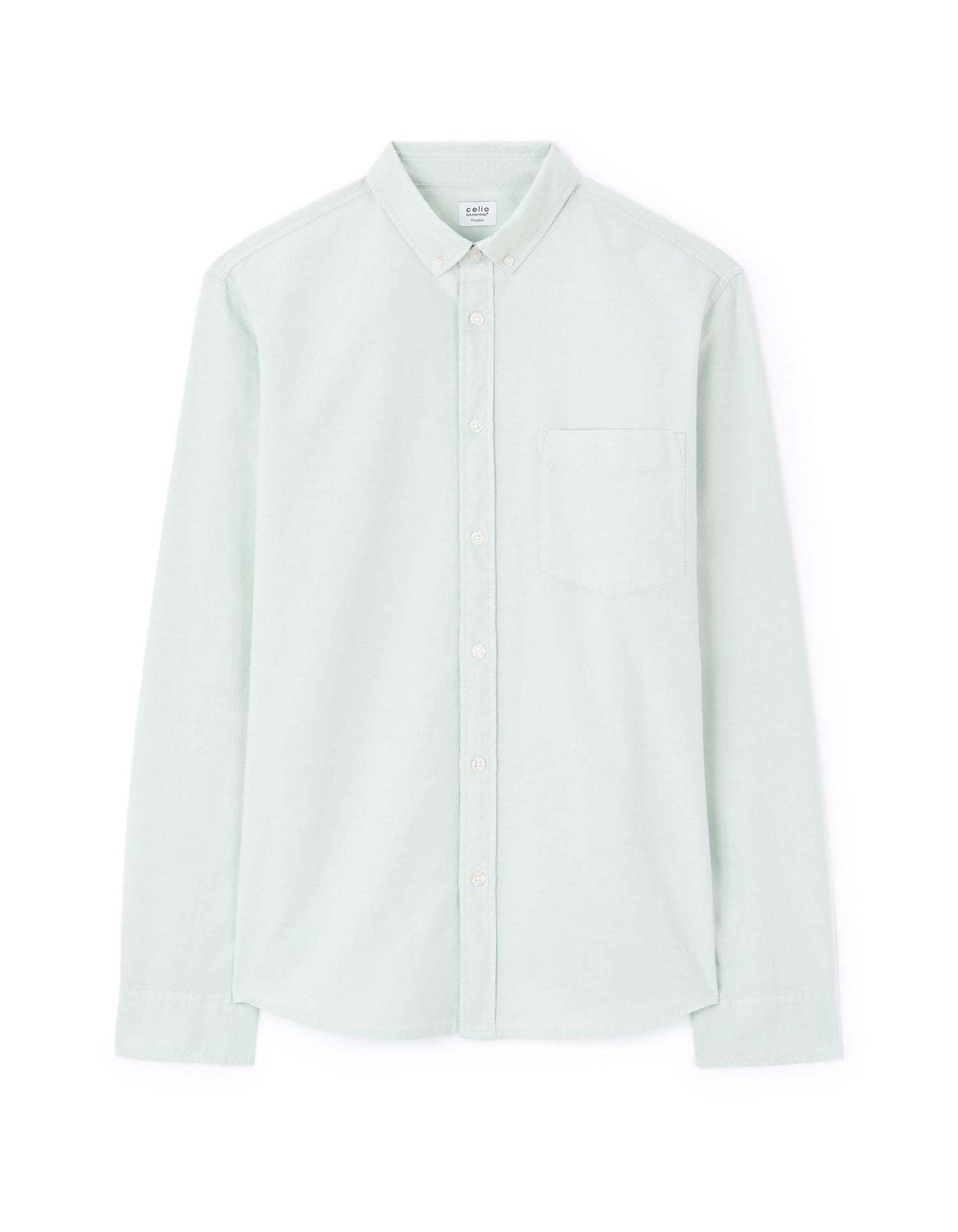 Celio_Menthe Chemise Regular 100% Coton Oxford_DAXFORD_MINT_04