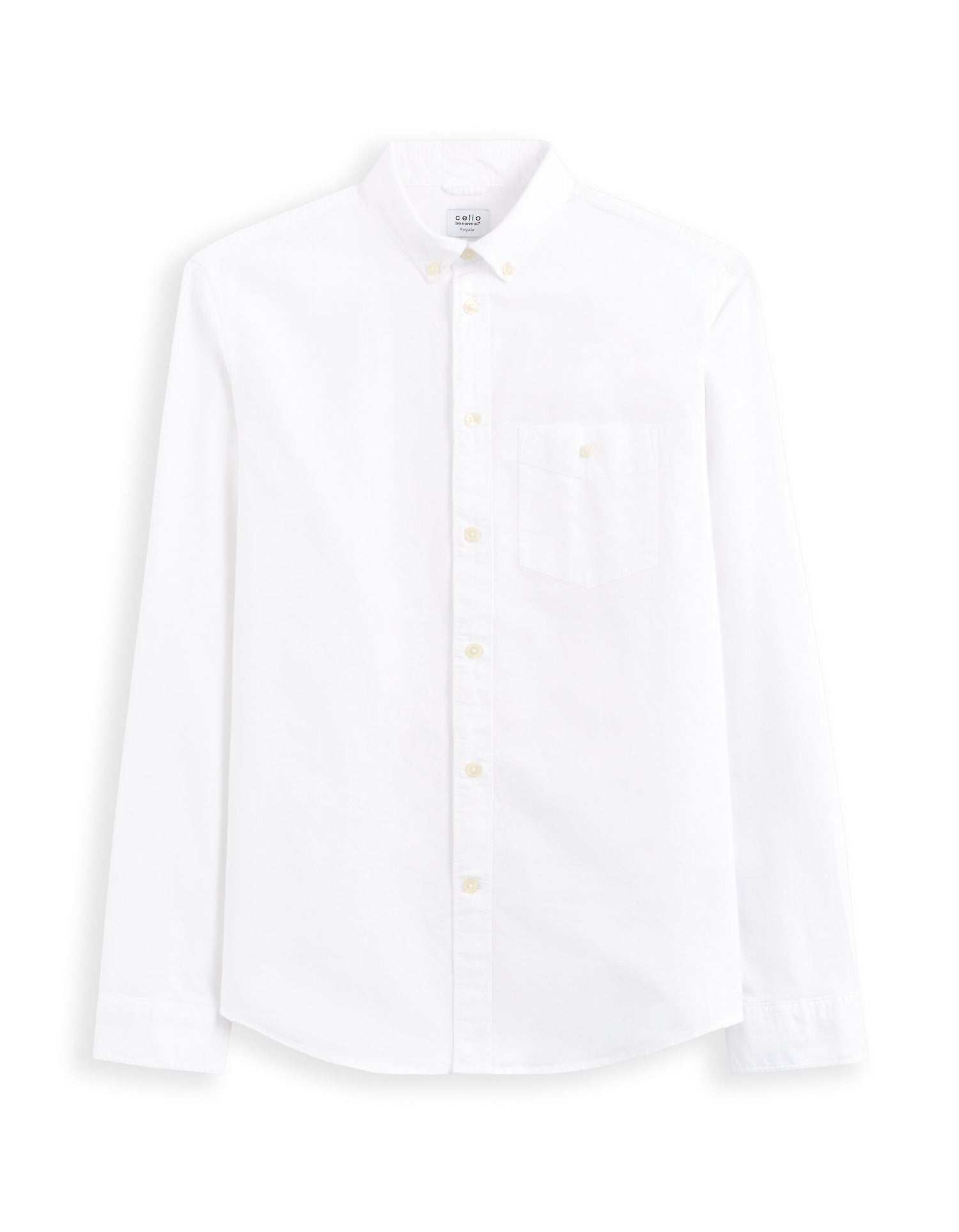 Regular Shirt In Oxford Cotton - White_01