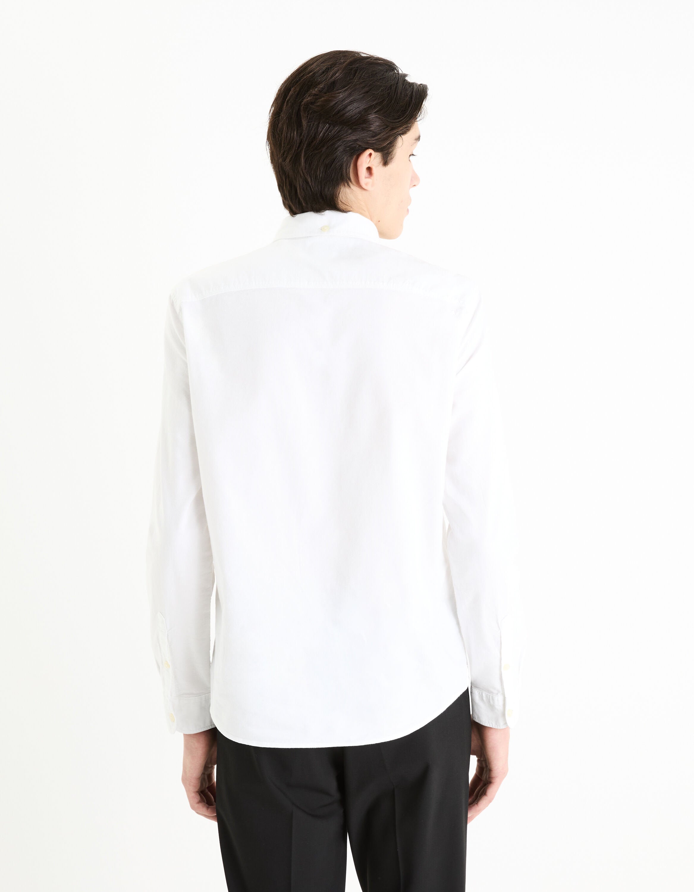 Regular Shirt In Oxford Cotton - White_04