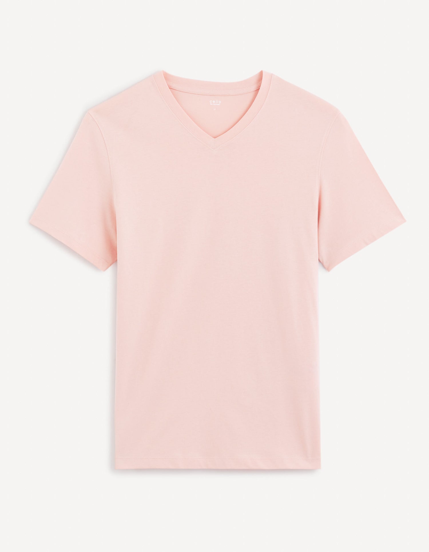 V-Neck T-Shirt 100% Cotton_DEBASEV_BOIS DE ROSE_02