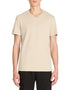 T-Shirt Straight Collar V 100% Cotton - Beige_02