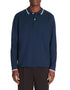 Celio_Navy Long-Sleeved Cotton PiquŽ Polo Shirt_DECOLML_NAVY_01
