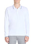 Celio_White Long-Sleeved Cotton PiquŽ Polo Shirt_DECOLML_OPTICAL WHITE_01