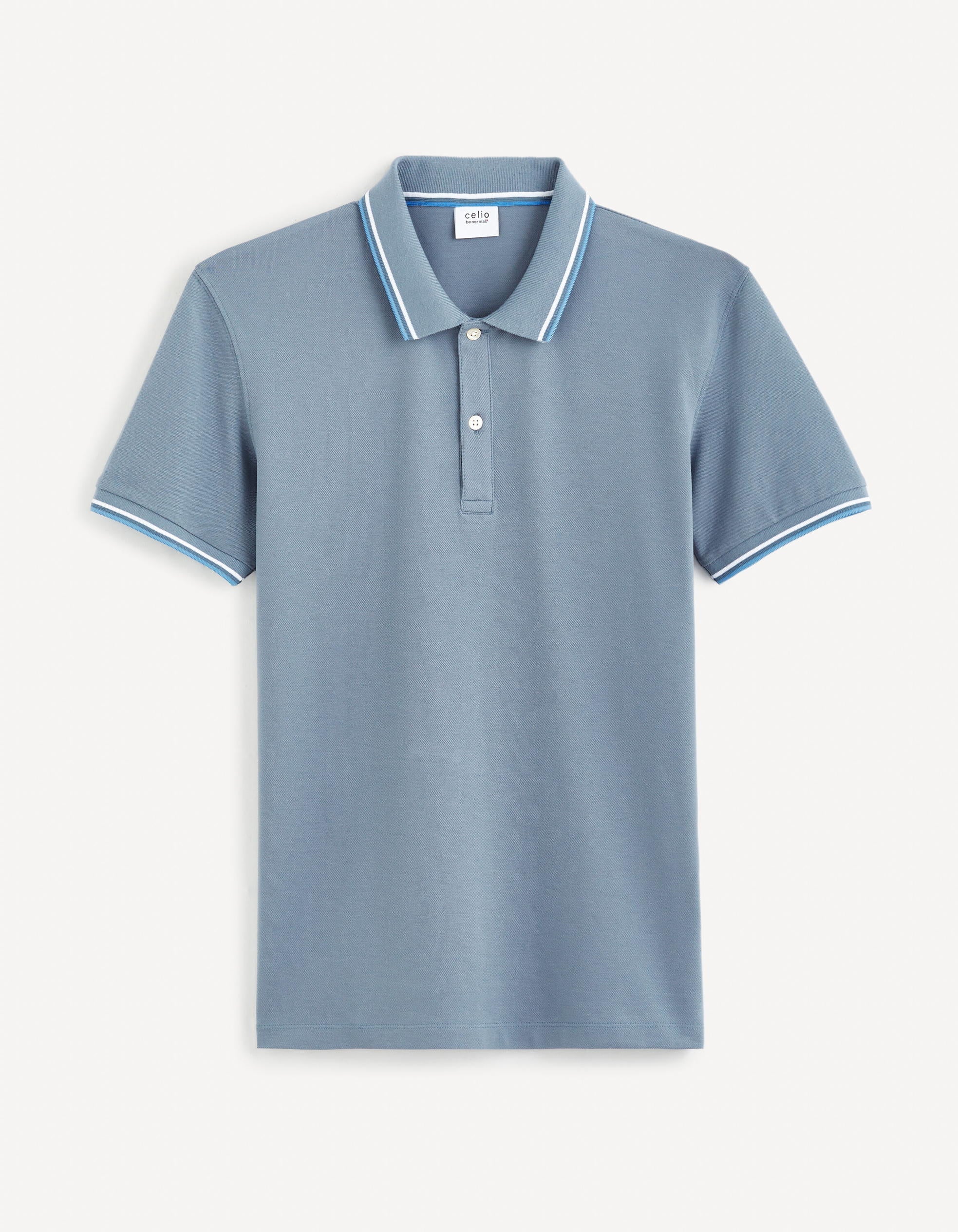Slim Pique Polo Shirt_DECOLRAYEB_BLUE STONE_01