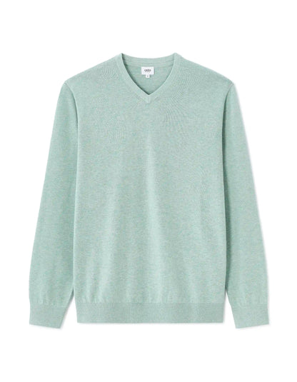 Celio_Celadon Mel_100% Cotton V-Neck Sweater_DECOTONV_CELADON MEL_07