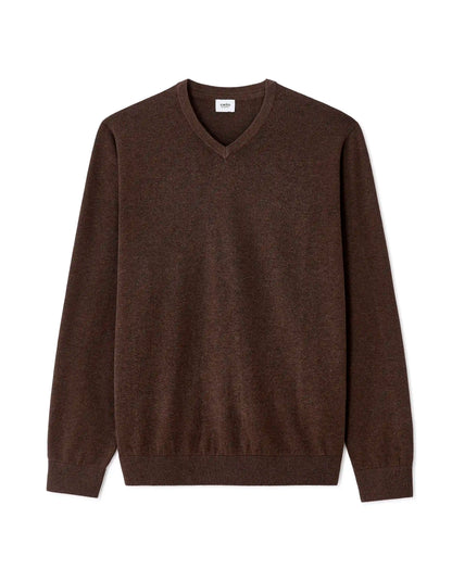 Celio_Dark Brown_100% Cotton V-Neck Sweater_DECOTONV_DARK BROWN_07
