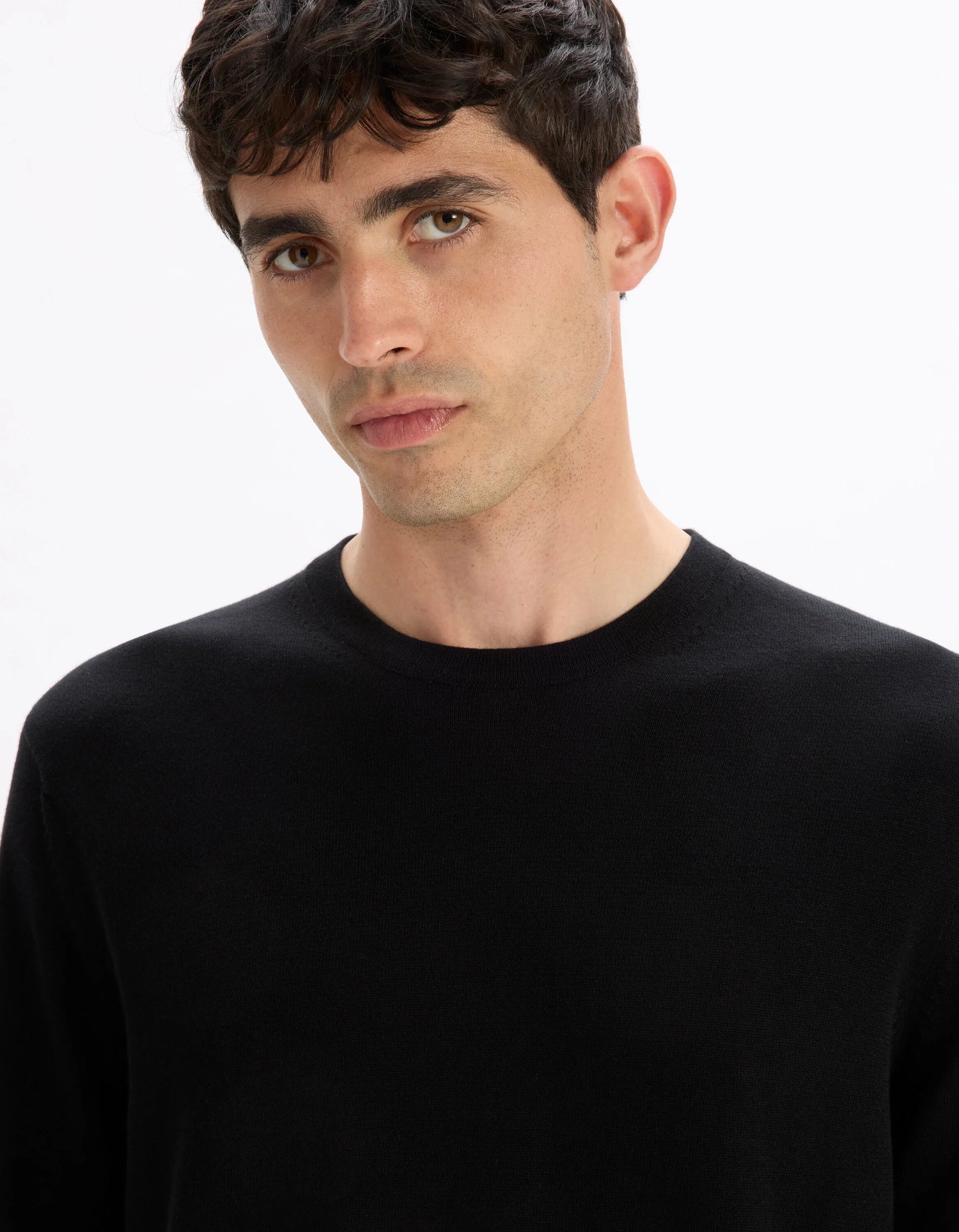 Celio_Black_100% Cotton Round Neck Sweater_DECOTON_BLACK_04