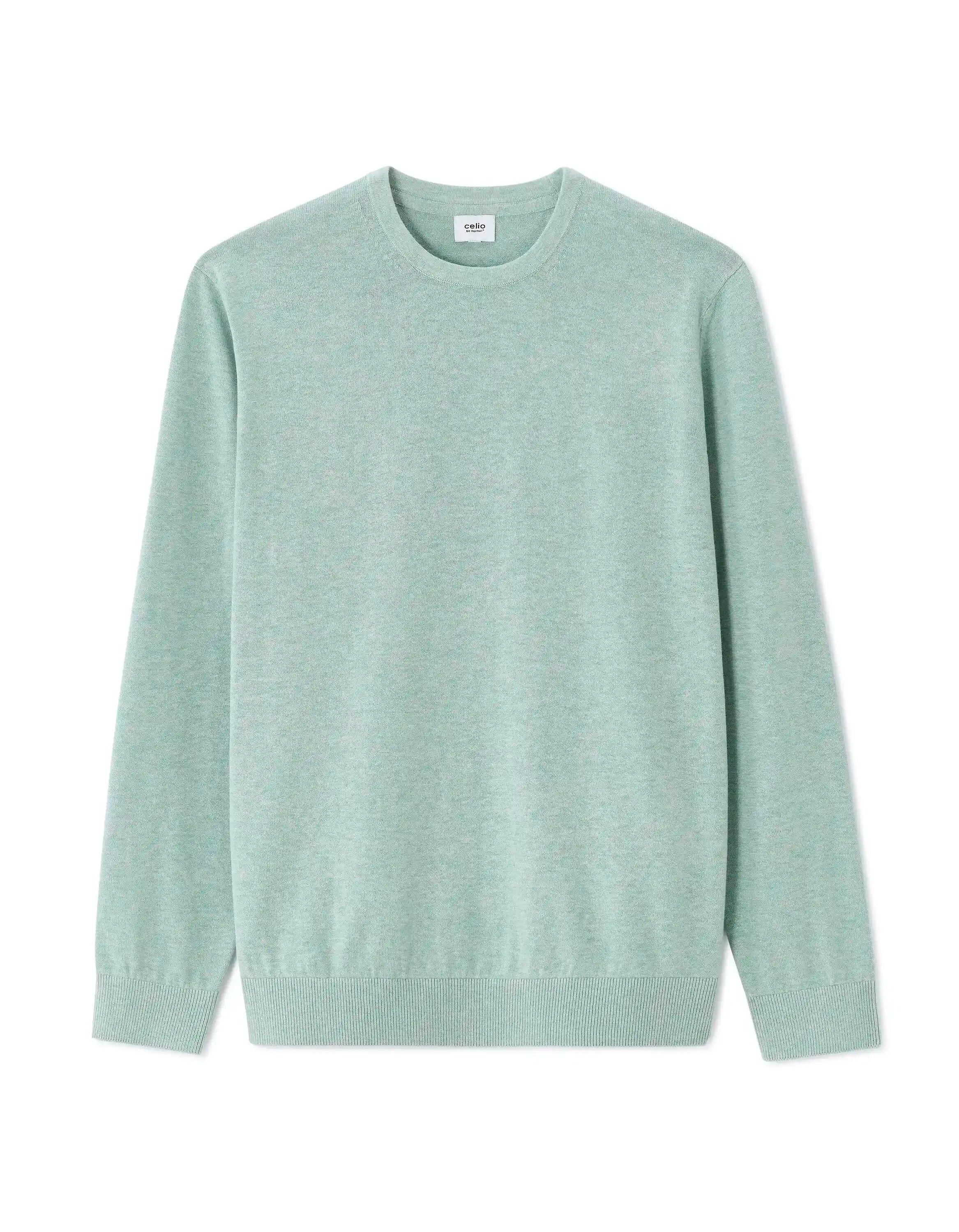 Celio_Celadon Mel_Round Neck Sweater 100% Cotton_DECOTON_CELADON MEL_07