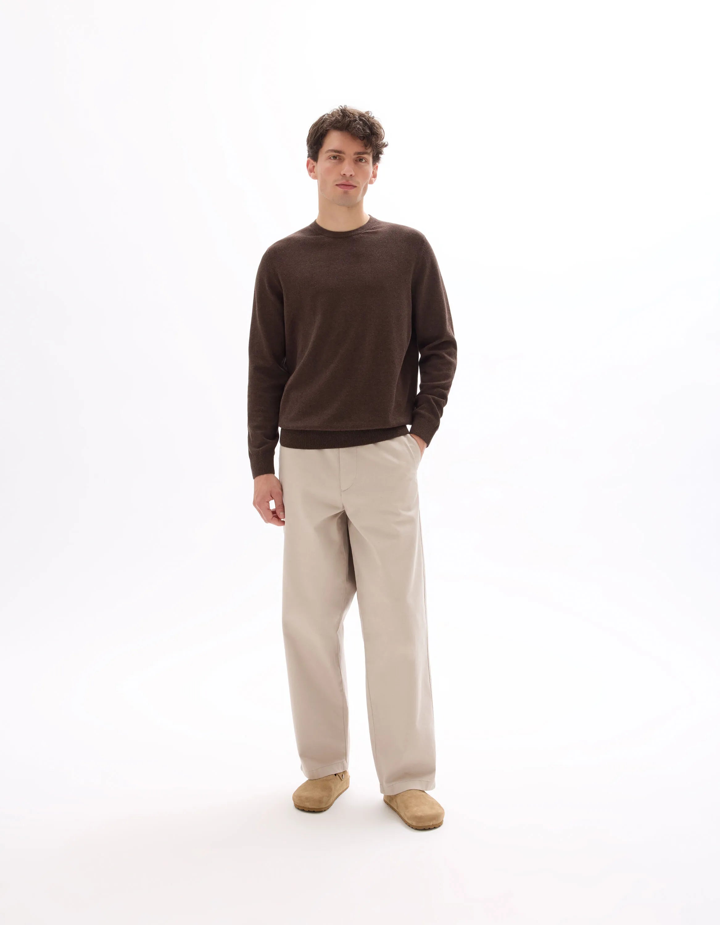 Celio_Dark Brown_100% Cotton Crew Neck Sweater_DECOTON_DARK BROWN_02