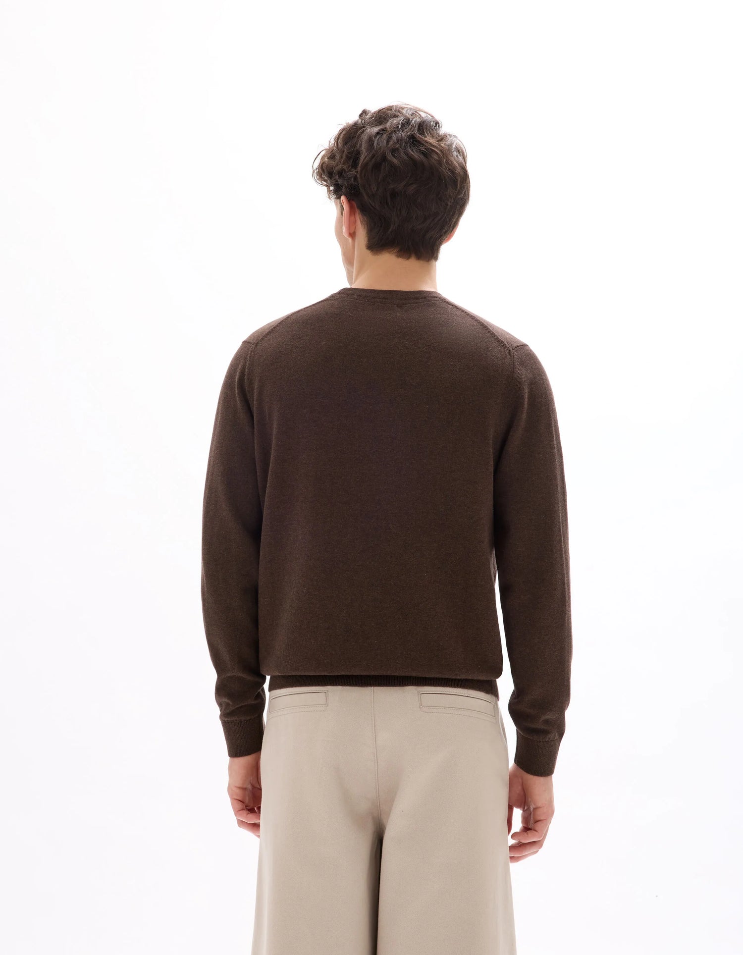 Celio_Dark Brown_100% Cotton Crew Neck Sweater_DECOTON_DARK BROWN_03