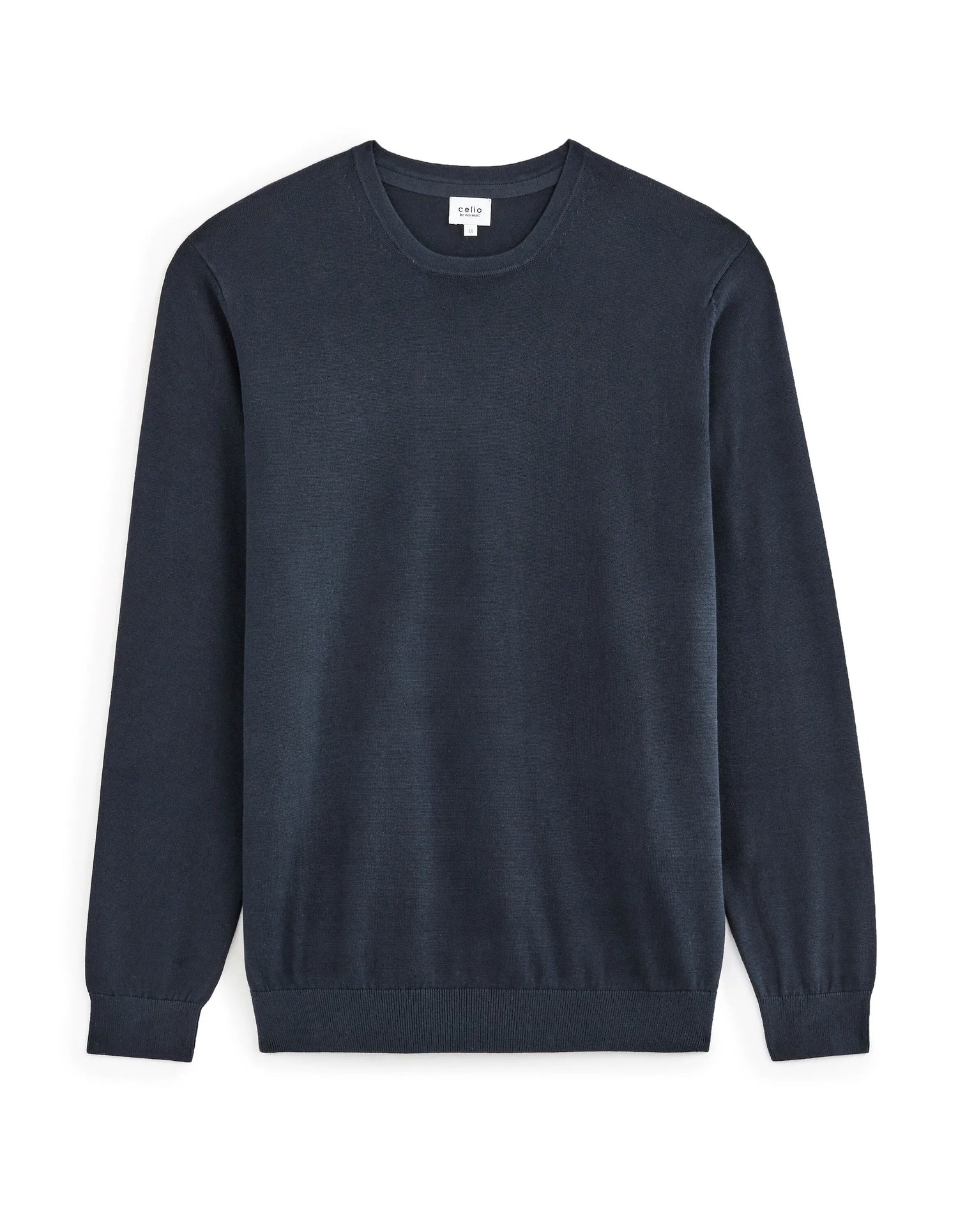 Celio_Navy_100% Cotton Crew Neck Sweater_DECOTON_NAVY_04