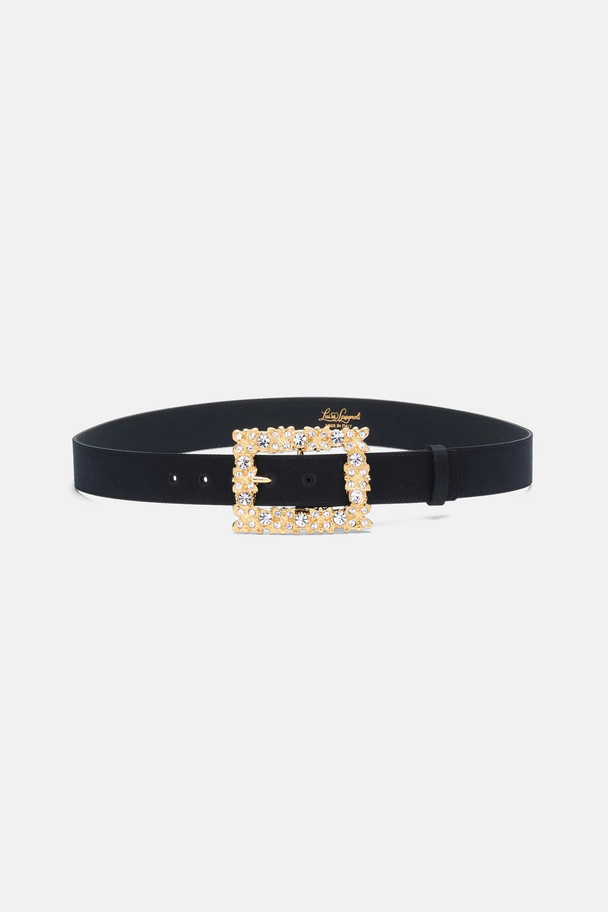 Luisa Spagnoli Nero/Oro/Nickel Women Dedicata - Crystal-Embellished Belt SKU: DEDICATA_0101 0002 0001 Image 01