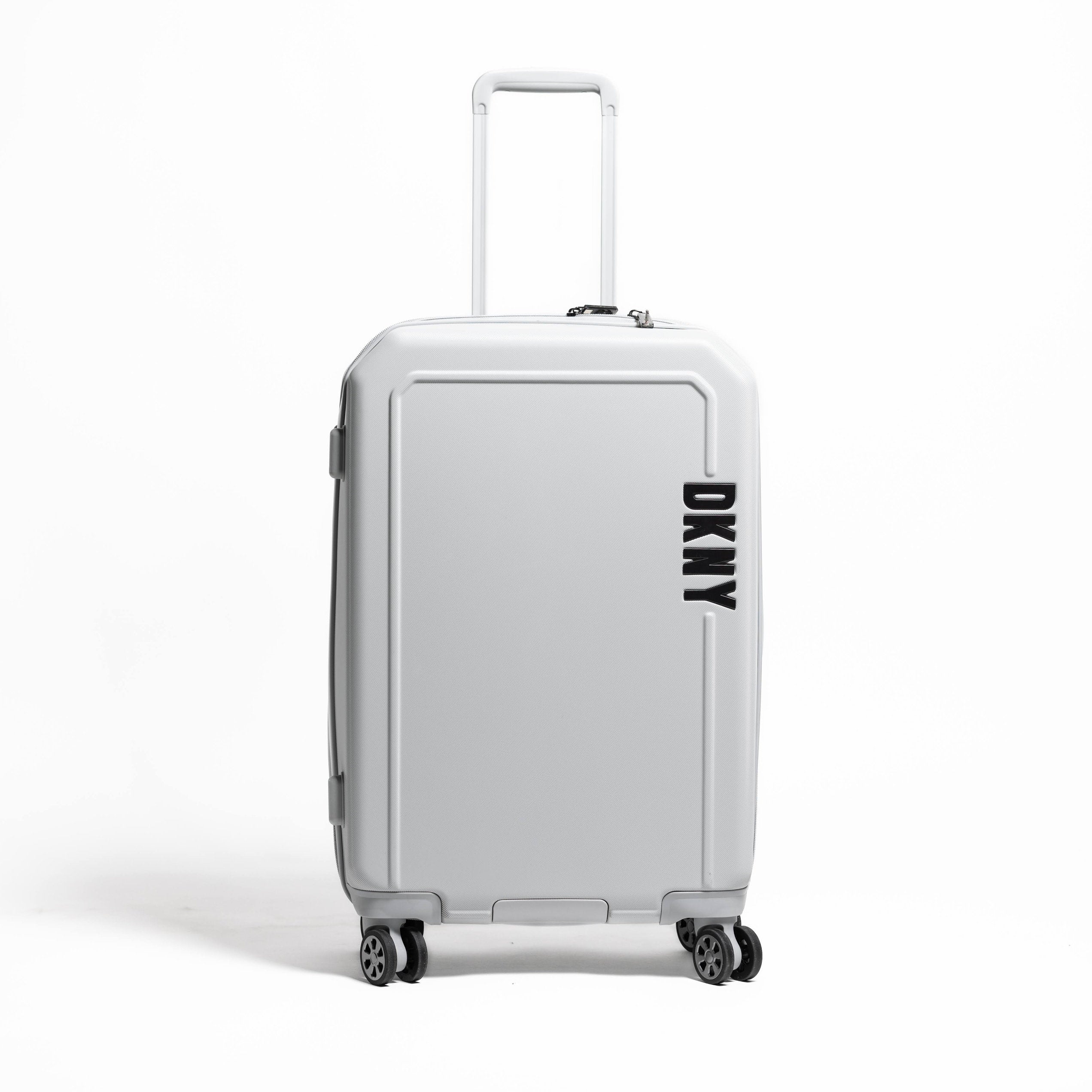 White dkny suitcase sales