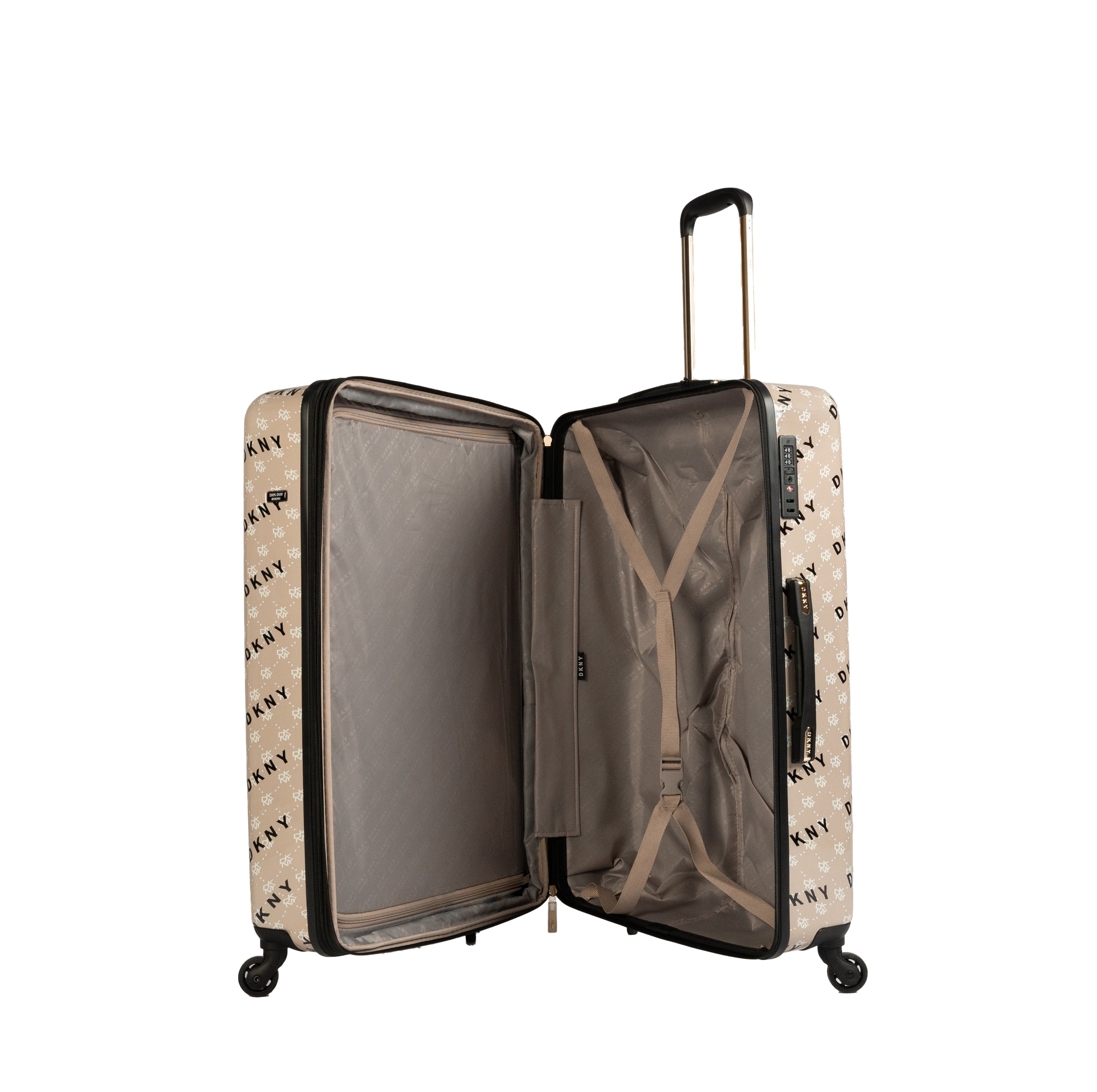 DKNY Beige Large Luggage - BEVAVA