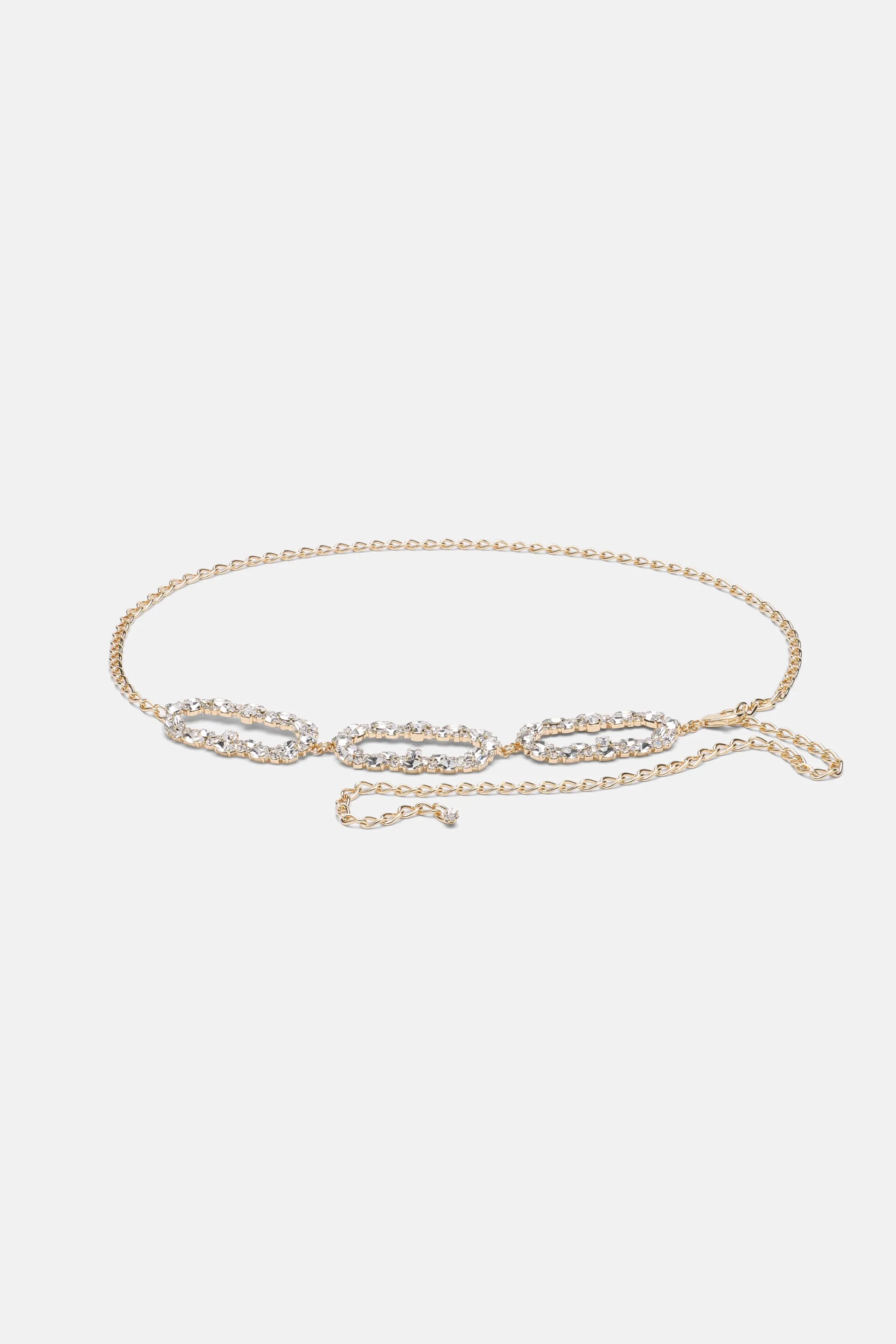 Luisa Spagnoli Nickel/Oro Women Docenza - Rhinestone-Embellished Jewelled Belt SKU: DOCENZA_0001 0002 Image 01