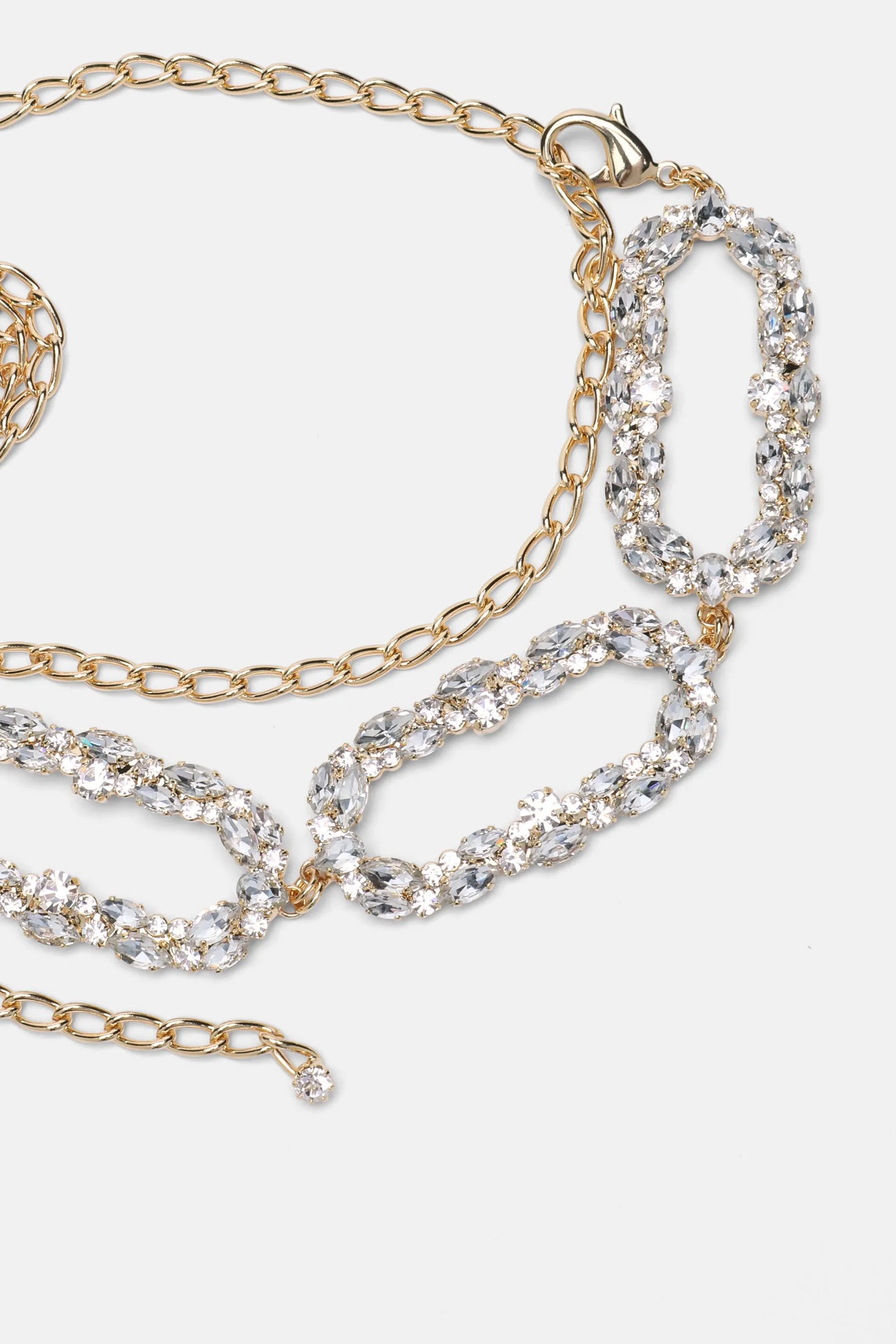 Luisa Spagnoli Nickel/Oro Women Docenza - Rhinestone-Embellished Jewelled Belt SKU: DOCENZA_0001 0002 Image 03